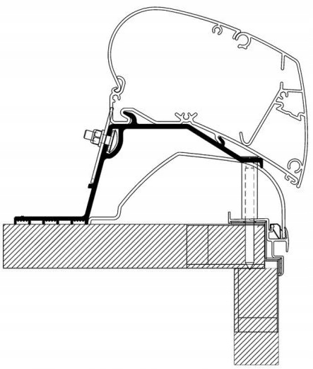 ADAPTER DACHOWY MARKIZY THULE HOBBY CARAVAN 2014