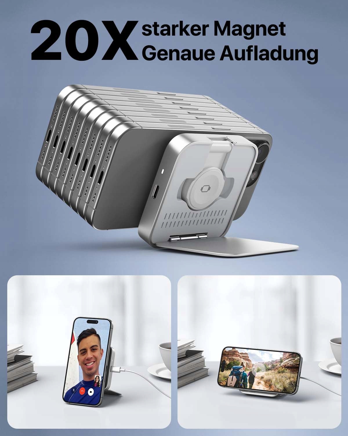 MAG-SAFE Ładowarka Bezprzewodowa Do iPhone i Apple Watch i AirPods Pro — miniatura 5