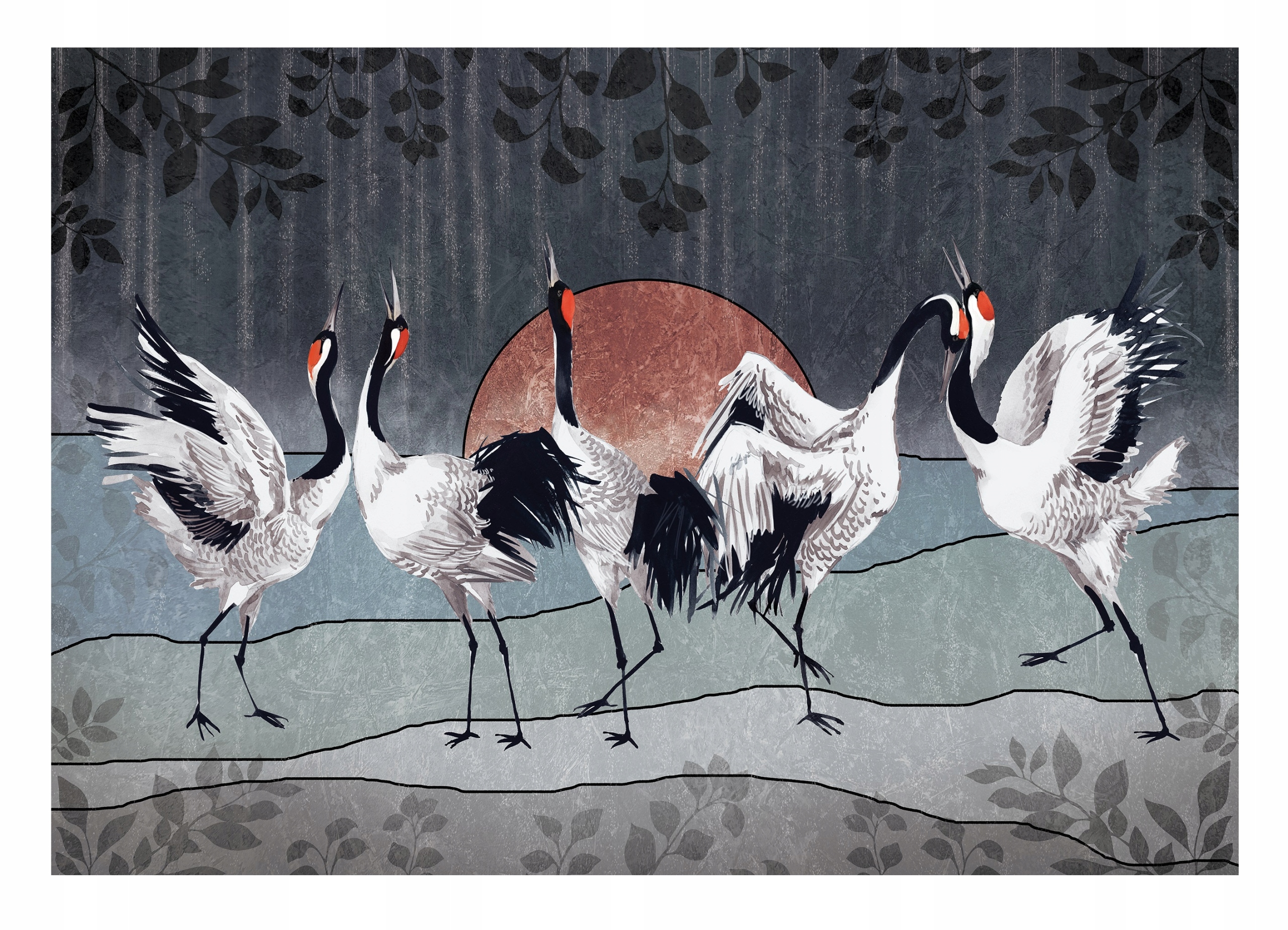 Fototapeta Žuravy Vtáky Betón do spálne 312x219