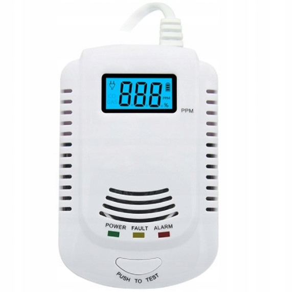 

Czujnik detektor 2w1 gazu tlenku węgla Co 110dB