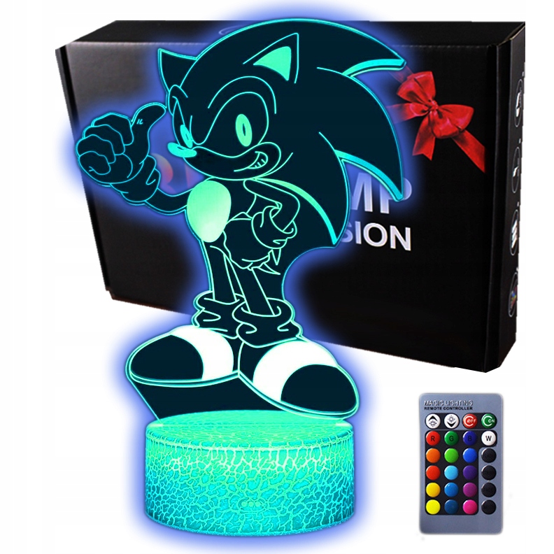 

Lampka 3D nocna led usb Mały Sonic z bajki