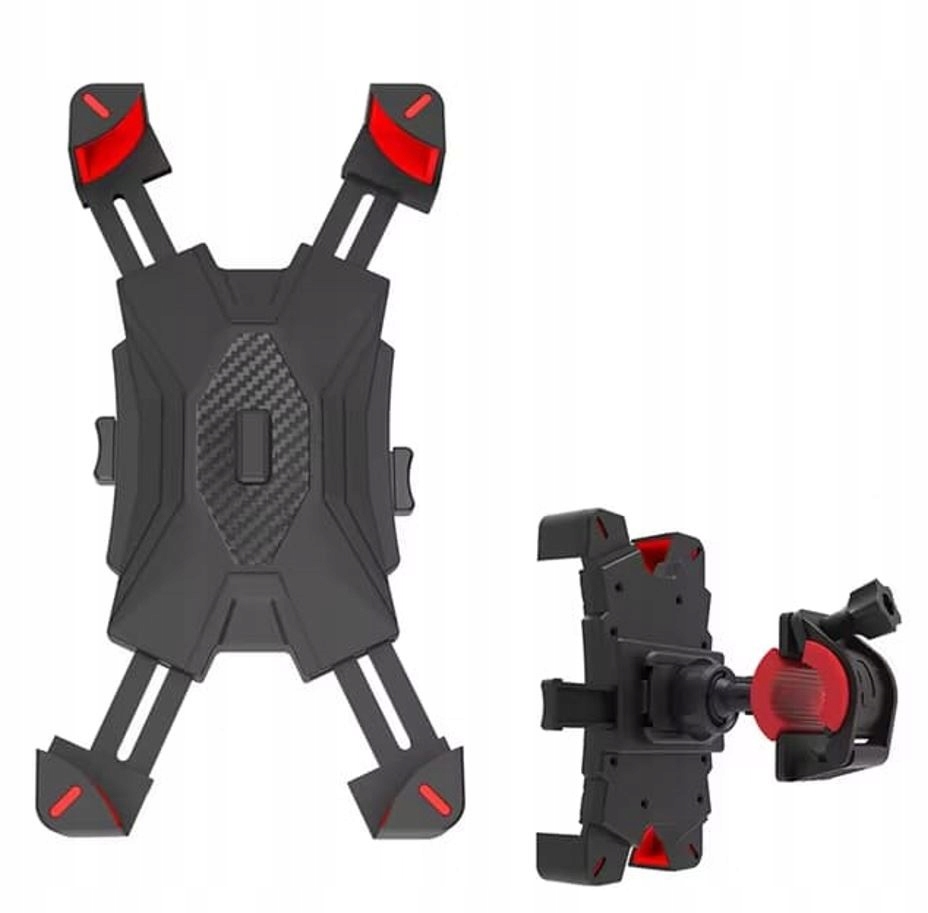 UCHWYT ROWEROWY DO TELEFONU OBROTOWY O 360 ° - CZERWONO-CZARNY Przeznaczenie telefon