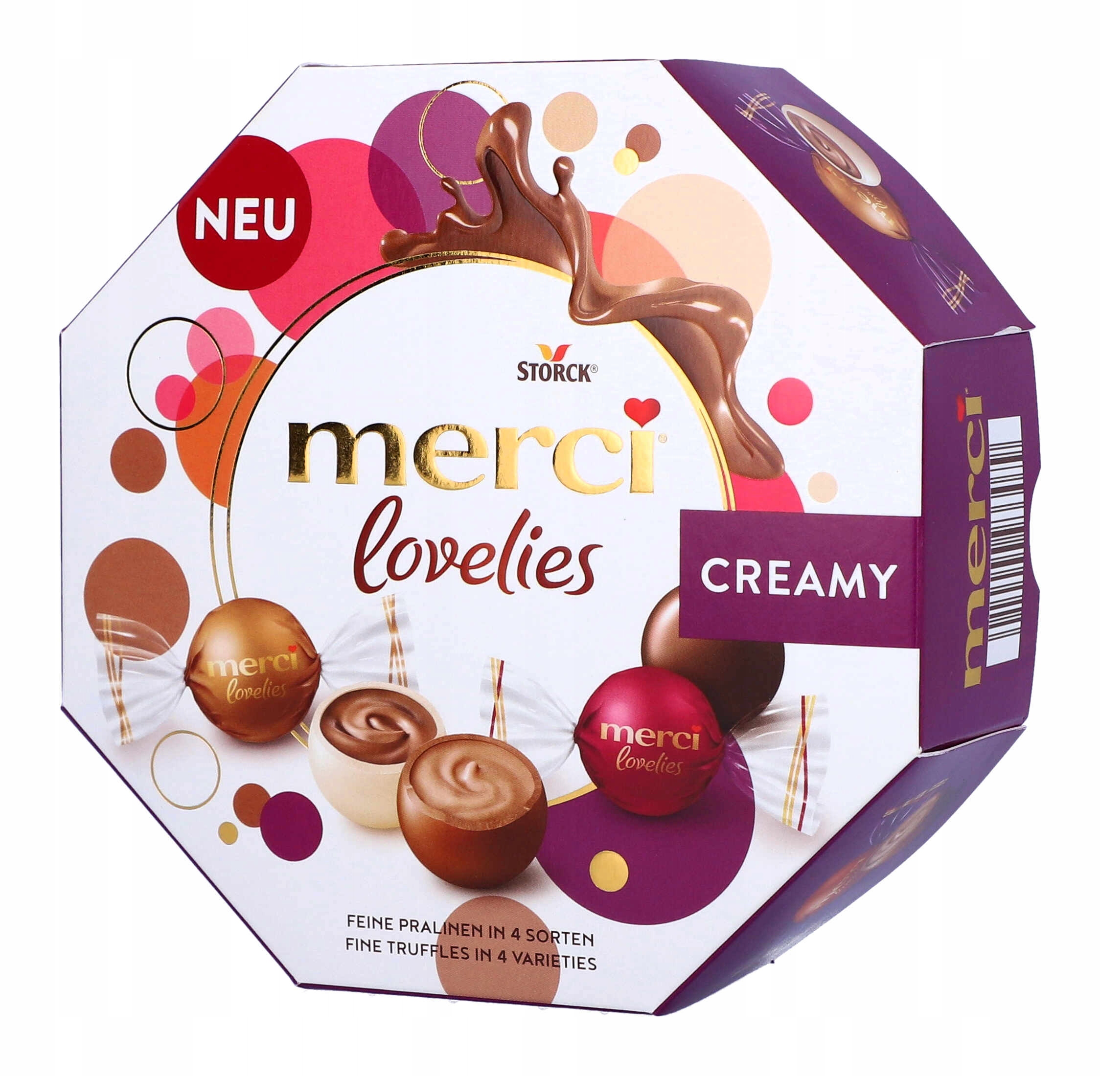 Praliny Czekoladki MERCI Lovelies Creamy 185g EAN (GTIN) 4014400933079
