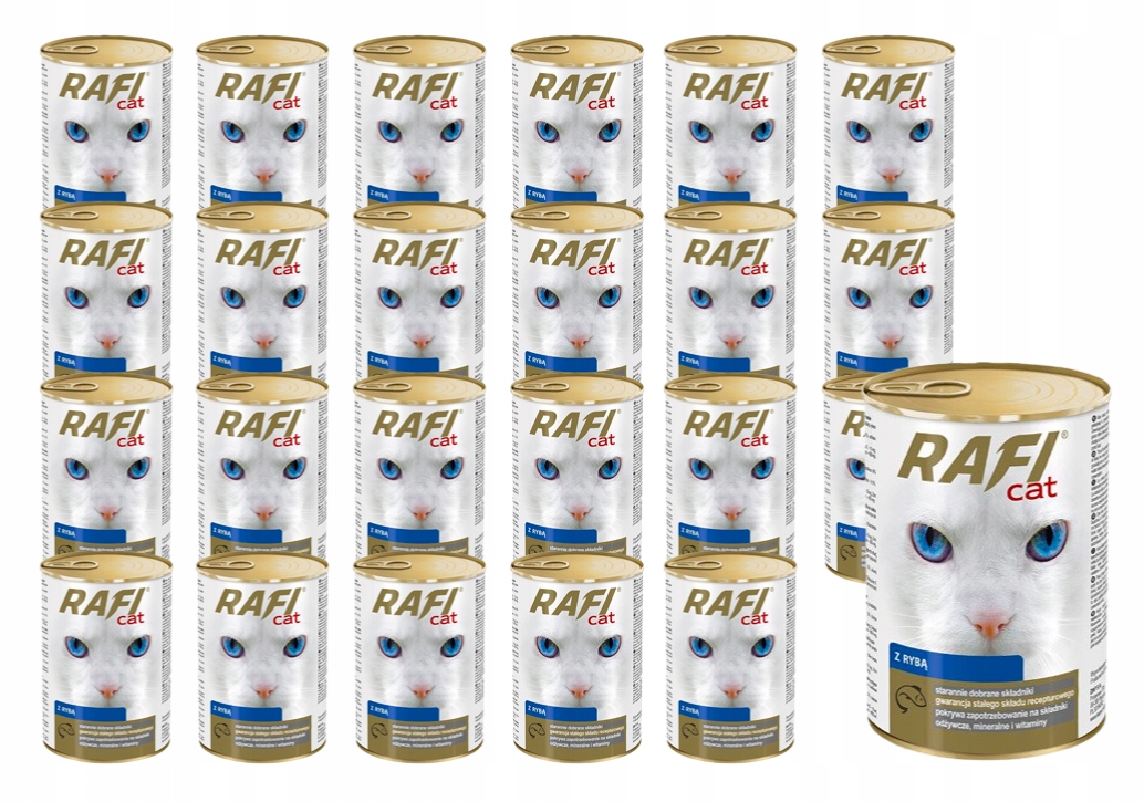Levně Rafi Cat Krmivo Pro Kočky Ryba 24x415g D. Noteci