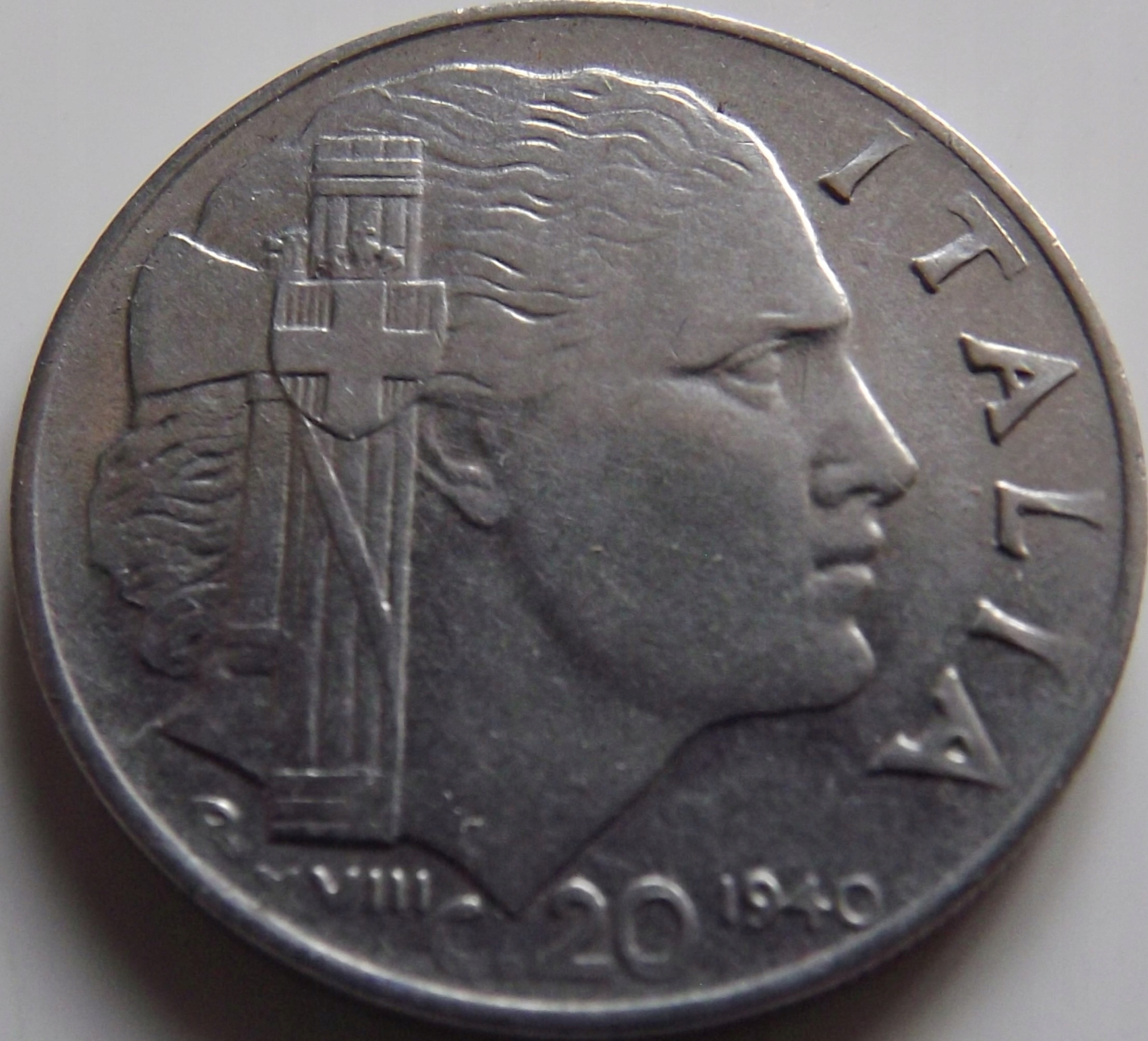 Włochy 20 centesimi 1940 Wiktor Emanuel III st. 2