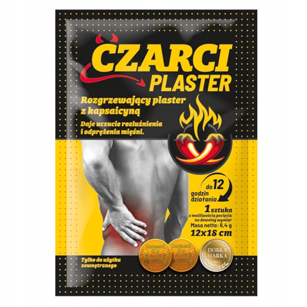 

Czarci Plaster rozgrzewający z kapsaicyną 1 sztuka
