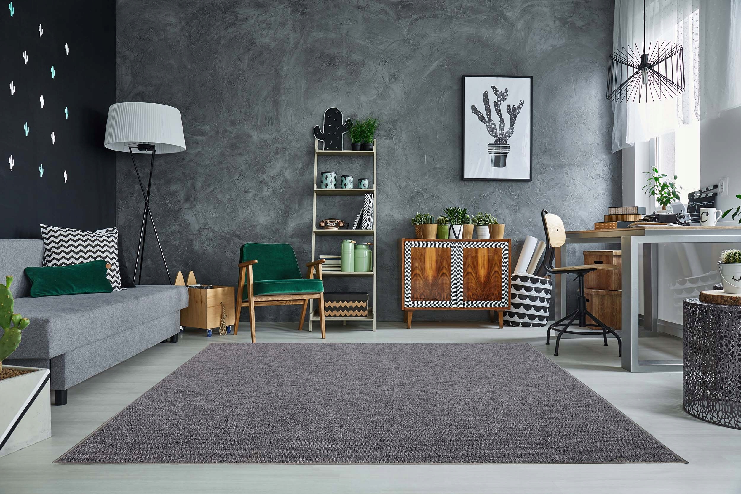 TRWAŁY GĘSTY DYWAN SZNURKOWY GRAFITOWY 100x150 cm Marka ELSIMONE CARPET