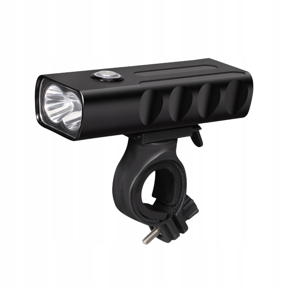 CZARNA LAMPKA ROWEROWA LED USB Z SZYBKIM MONTAŻEM I WODOODPORNA
