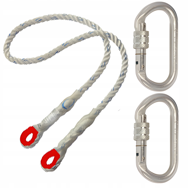 Linka bezpieczeństwa do prac na wysokości 1,5m + 2 zatrzaśniki