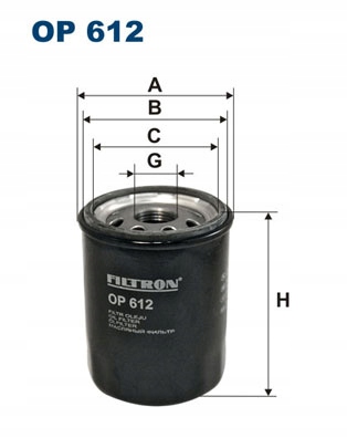 

OP612 Filtron Filtr Oleju Nissan