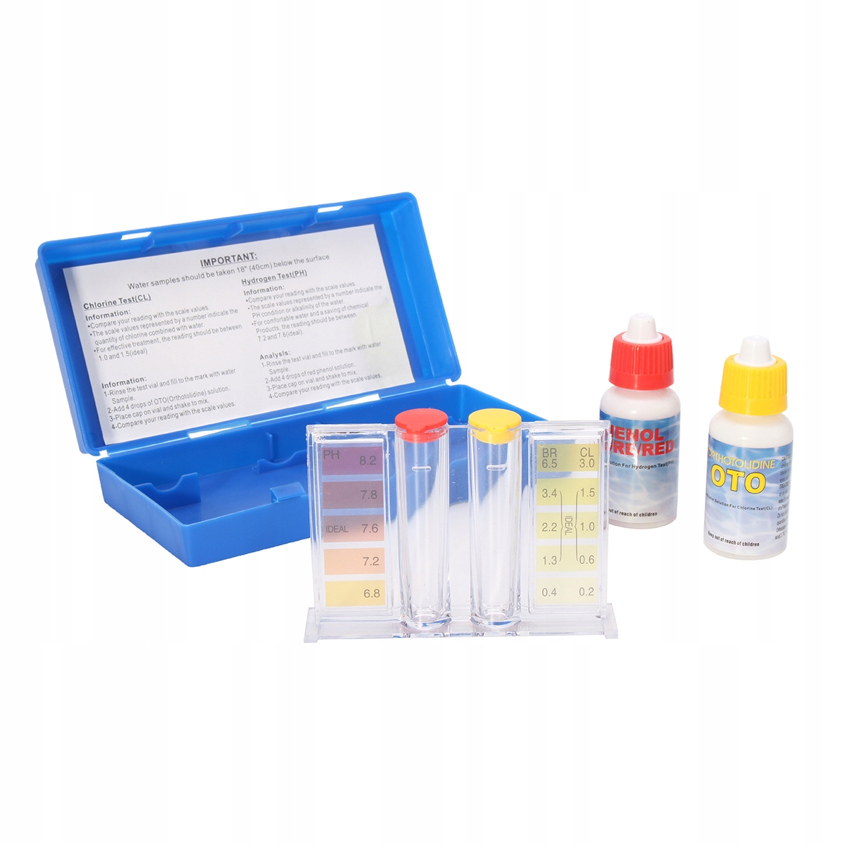 

Tester Kropelkowy Miernik Pomiaru Chloru i pH 2980