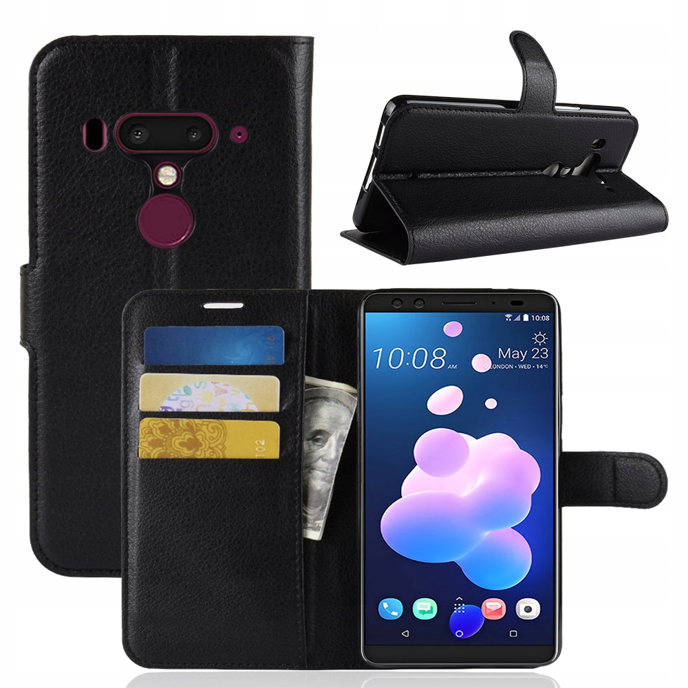 

Etui Portfel Litchi, Pokrowiec Do Htc U12+ Plus