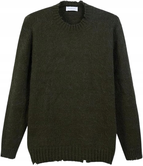 Diana Studio Pánský Svetr S Alpakou Zelený L J5C