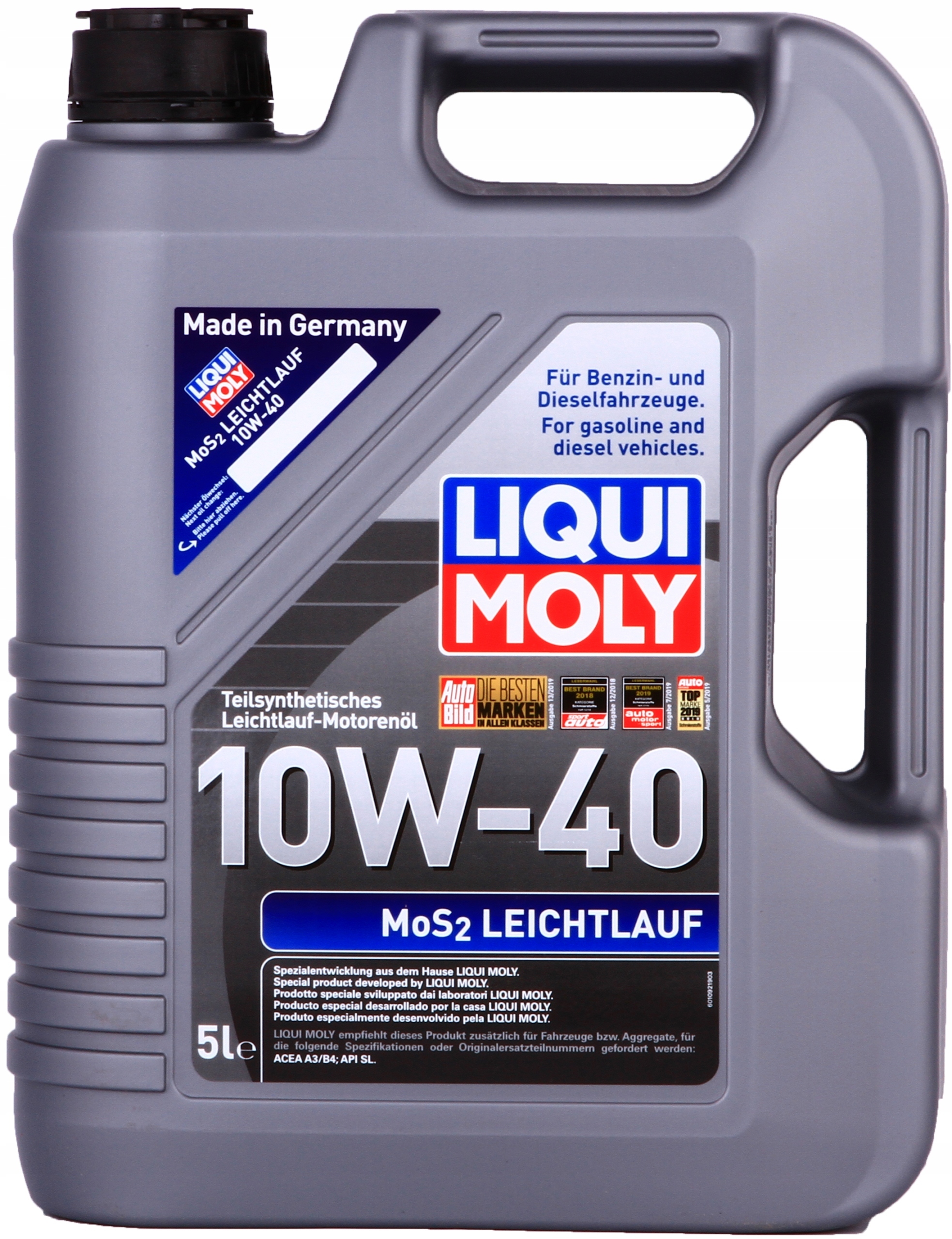 LIQUI MOLY - 2184 - MoS2 LEICHTLAUF 10W40 - 5L