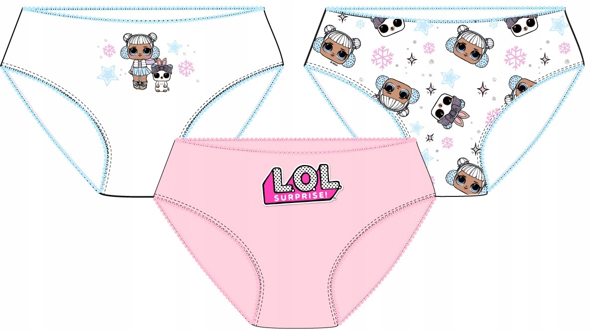 

Majtki dziewczęce figi Lol 110/116 3-PACK