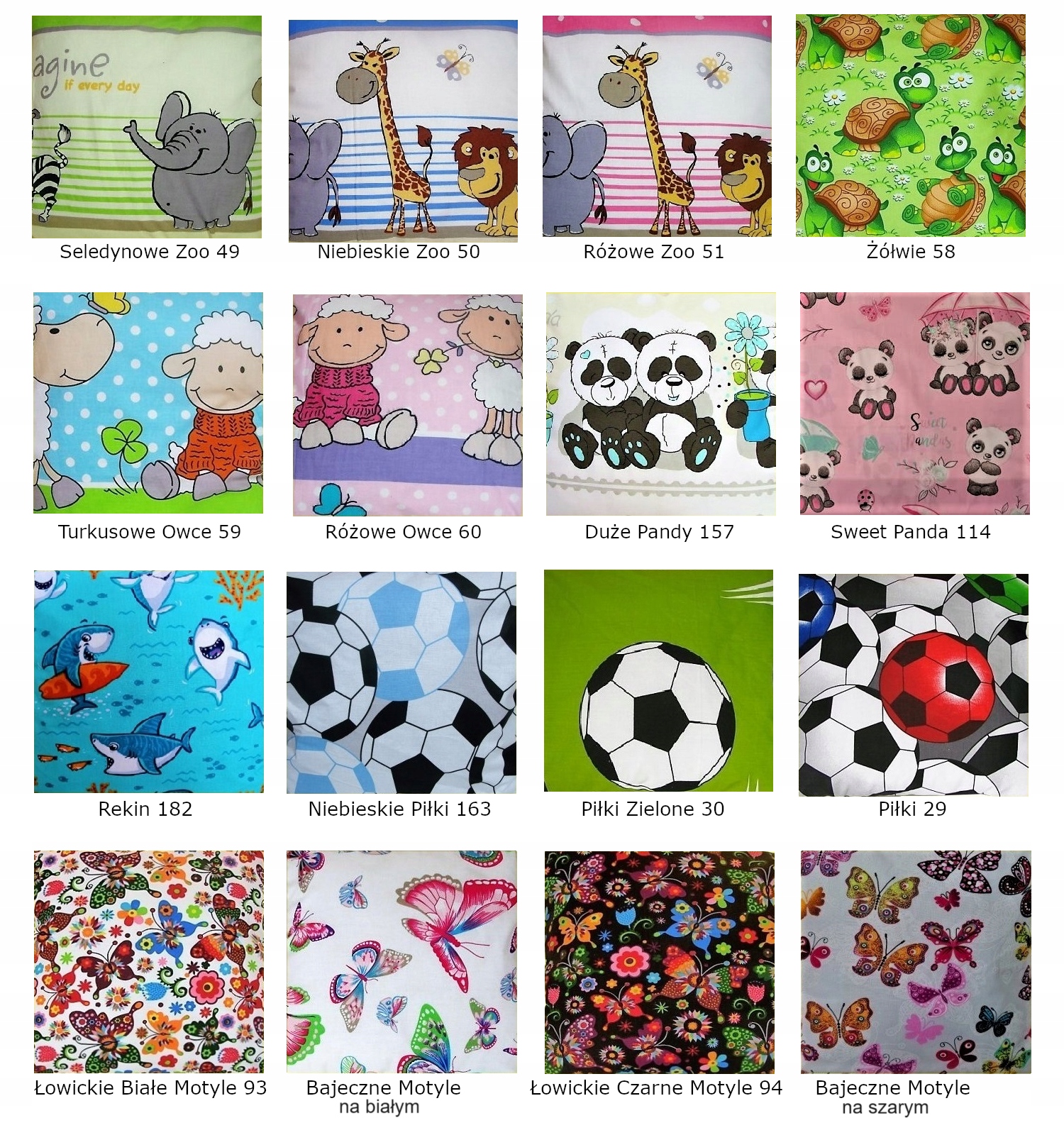 Poszewki 110x125 +2x35x55 na komplet Ikea pościel WZORY Szerokość poszewki 35 cm