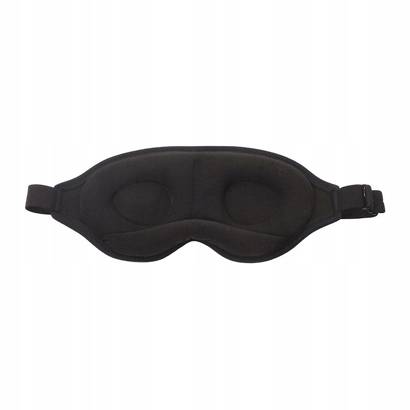 MASKA DO SPANIA 3D NA DŁUGIE RZĘSY CZARNA + ZATYCZKI DO USZU + ETUI Wzór dominujący bez wzoru