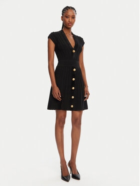 balmain Damskie Sukienka koktajlowa BALMAIN-DF1R7330VB00 0PA Czarny