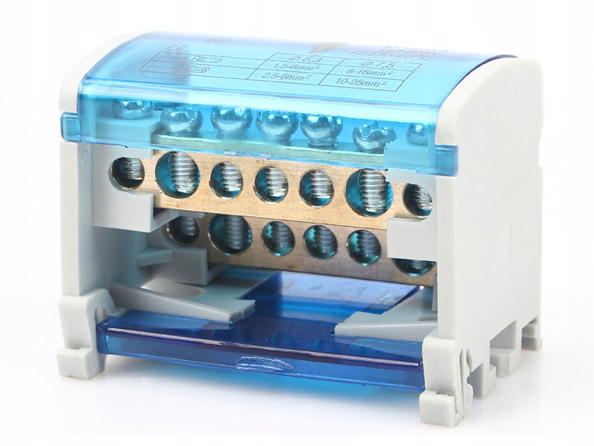 

Blok rozdzielczy na szynę Din H207 125A 2x7 otwór