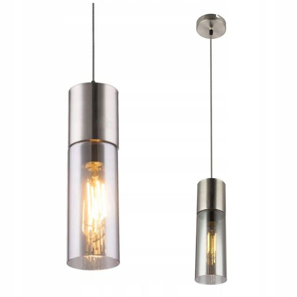 Cylindrická kouřová závěsná lampa Annika Globo