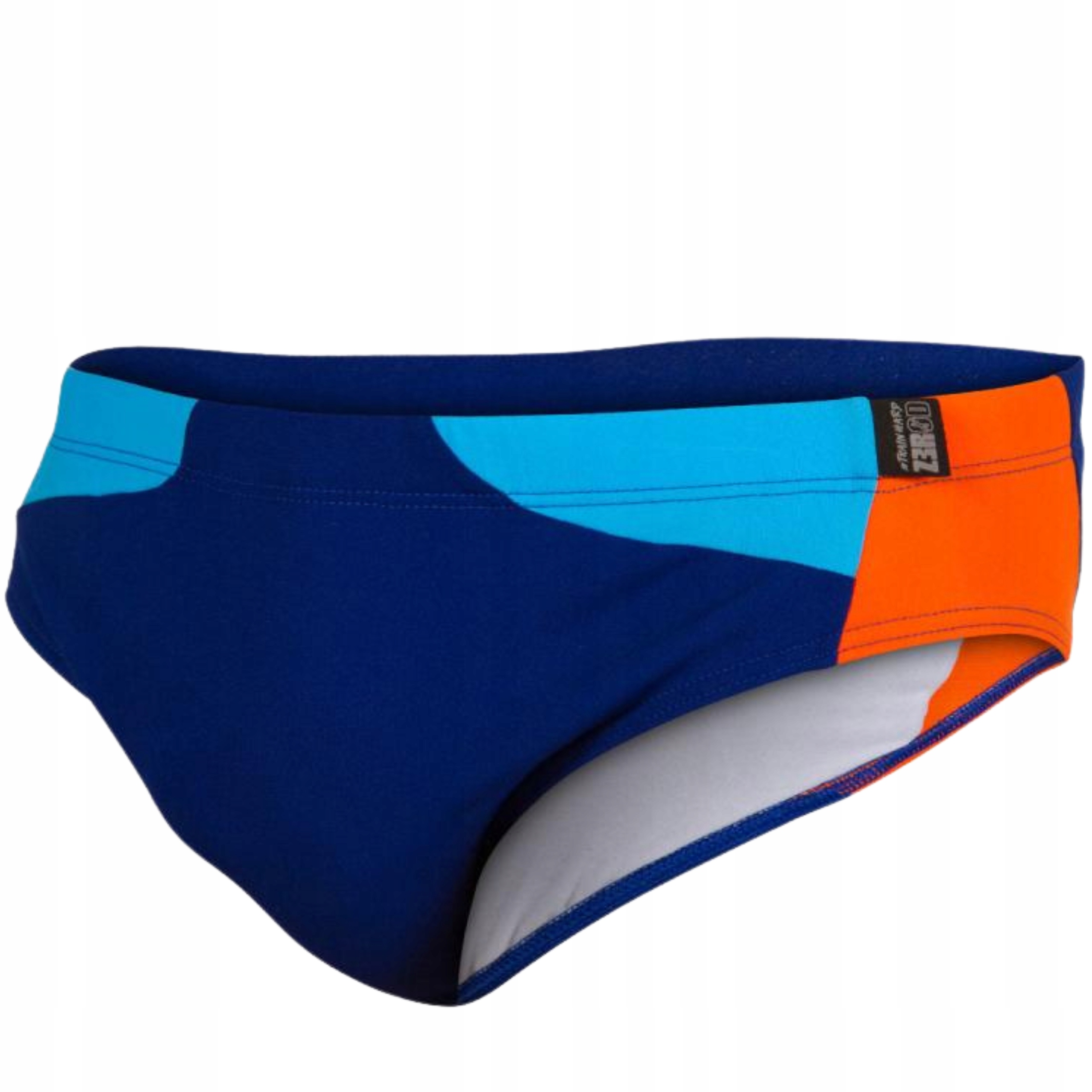 Kąpielówki Slipy Męskie na Basen Zerod Briefs Dark Blue Atoll/Orange S