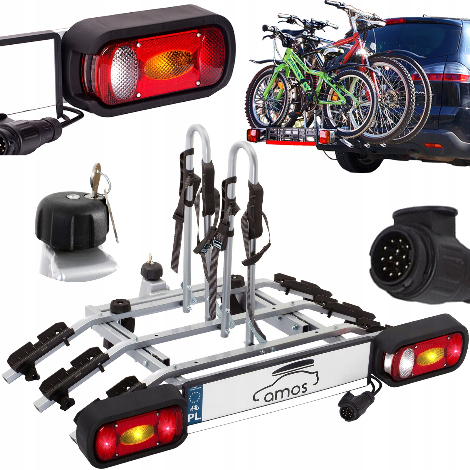 ВЕЛОСИПЕДНА СТІЙКА ДЛЯ ГАЧКА 3 ВЕЛОСИПЕДА ТИТАН 13 PIN