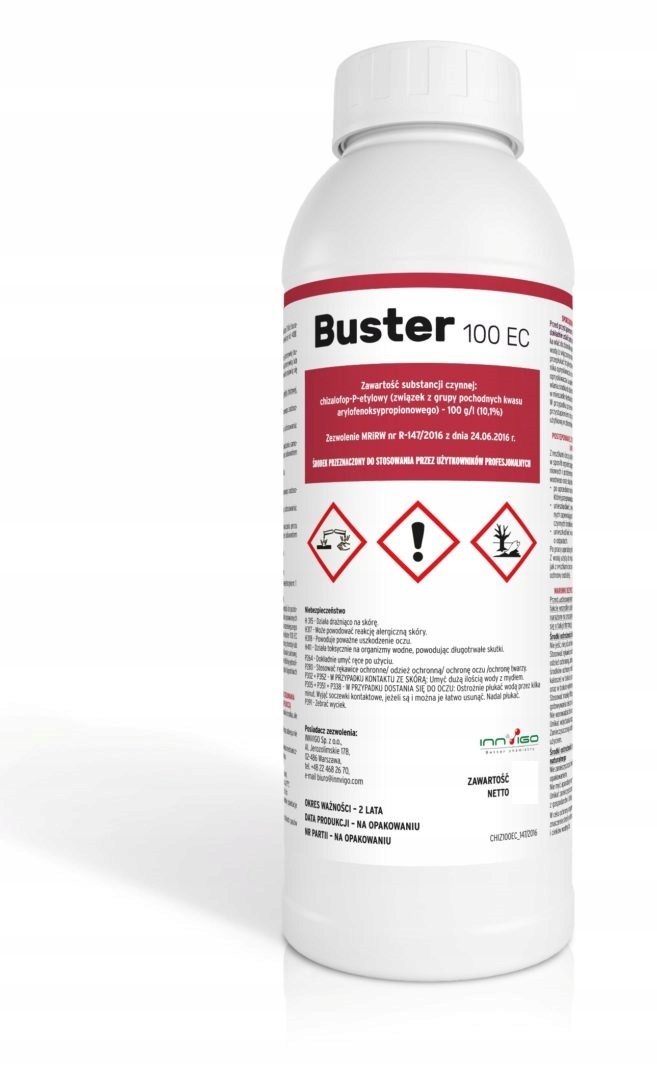ŚRODEK PREPARAT HERBICYD BUSTER 100 EC NA CHWASTY W RZEPAKU 0,5l INNVIGO