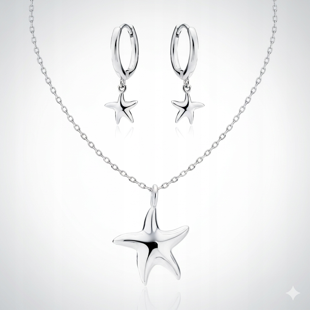 Sada šperků Hvězdice ze stříbra, stříbro925