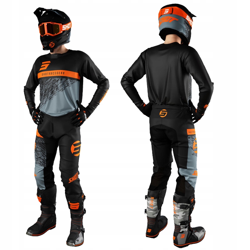 

Strój na crossa Bluza Spodnie Shot Orange Ktm . L