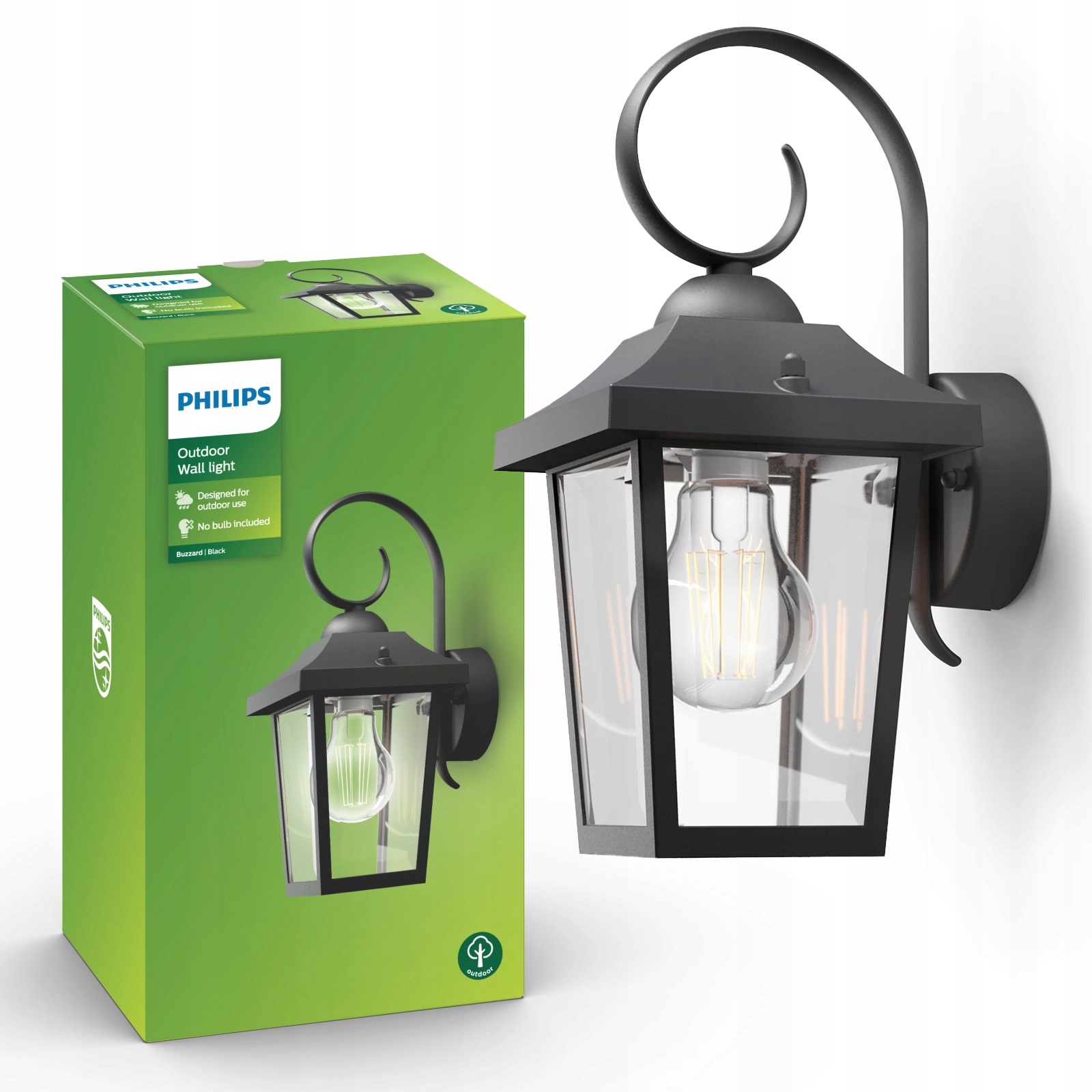 Venkovní nástěnné svítidlo Philips Buzzard Led Fasádní lampa E27 Zahradní IP44