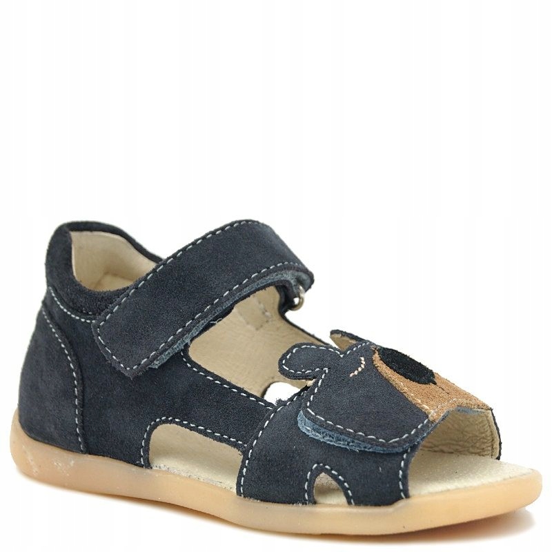 Mido Miś 21-23 Grafit buty sandały Sandałki dziecięce na rzepy 26