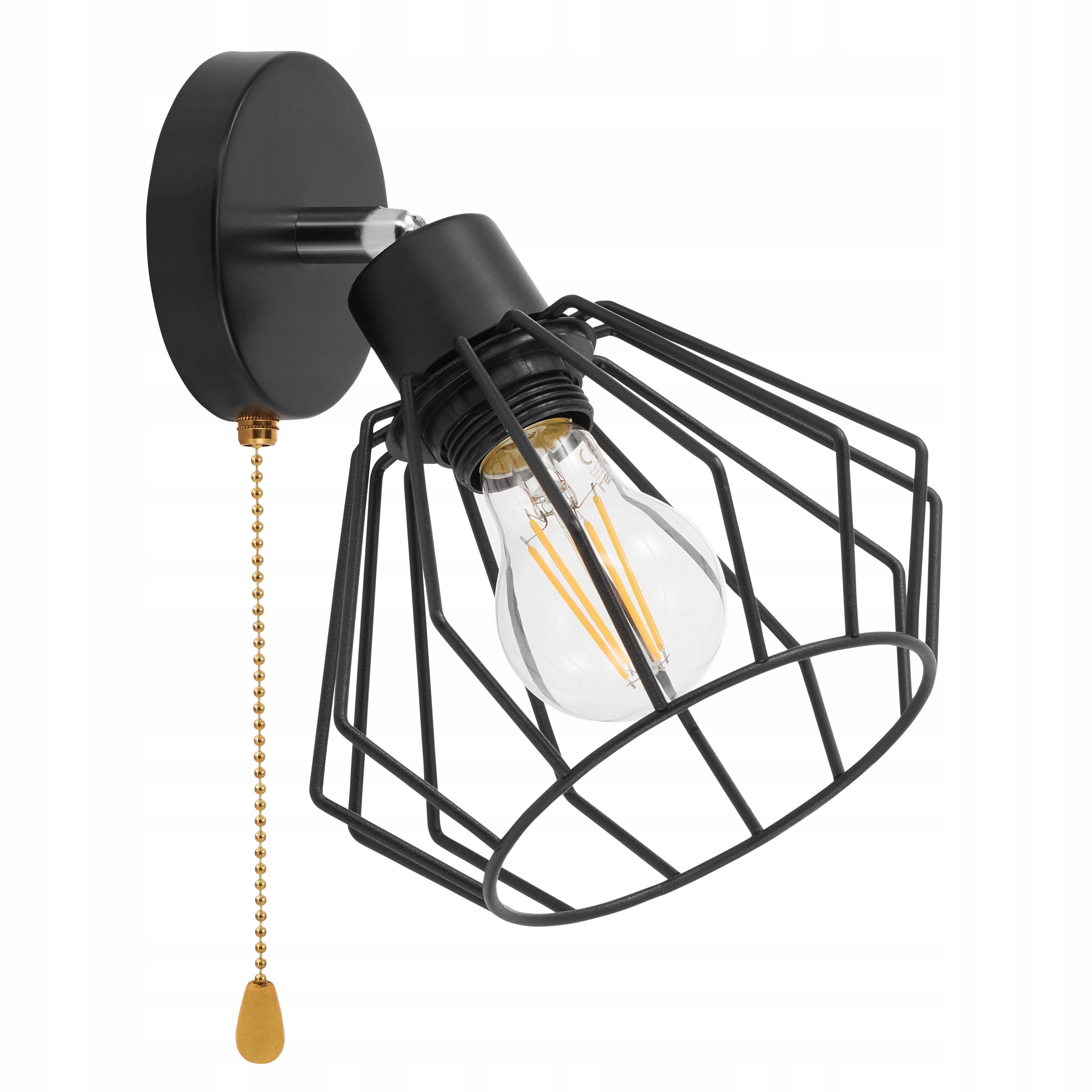

Lampa Ścienna Kinkiet Loft Druciany Led włącznik