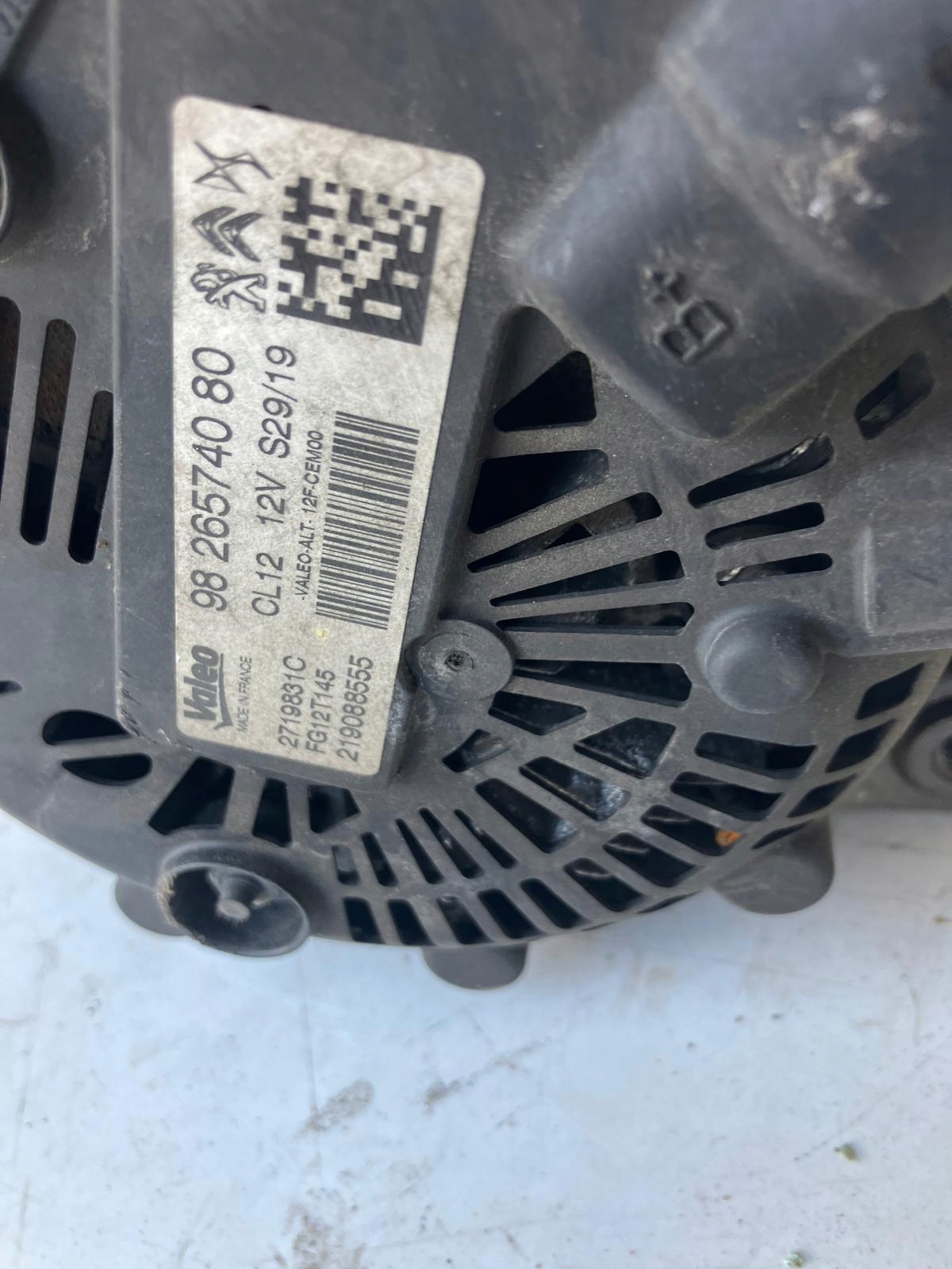 ALTERNATOR CITROEN C3 III 1.2 VTI 9826574080