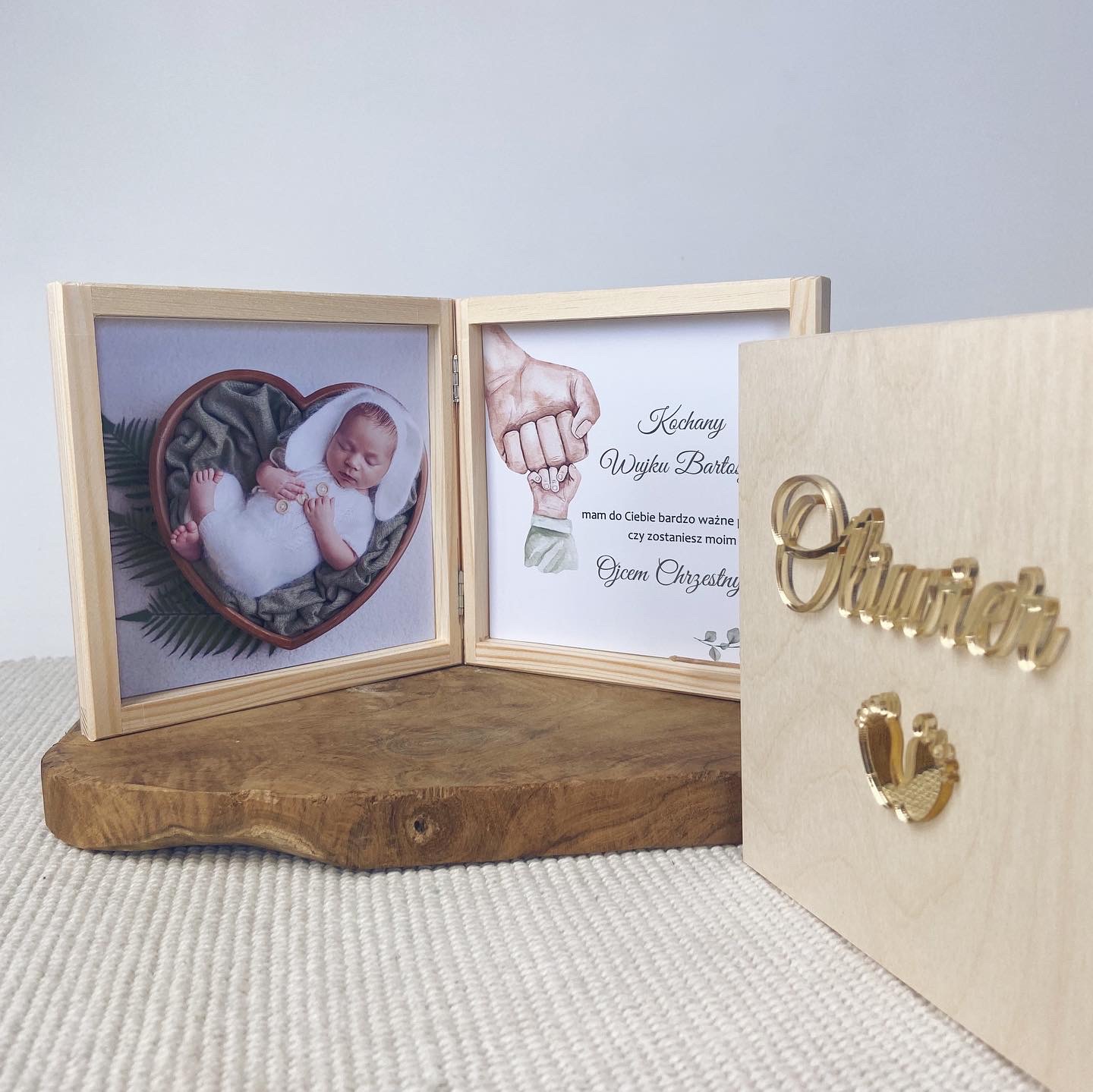 Kartka Pytanie zostaniesz Matką Chrzestną Ojcem Wysokość produktu 14 cm