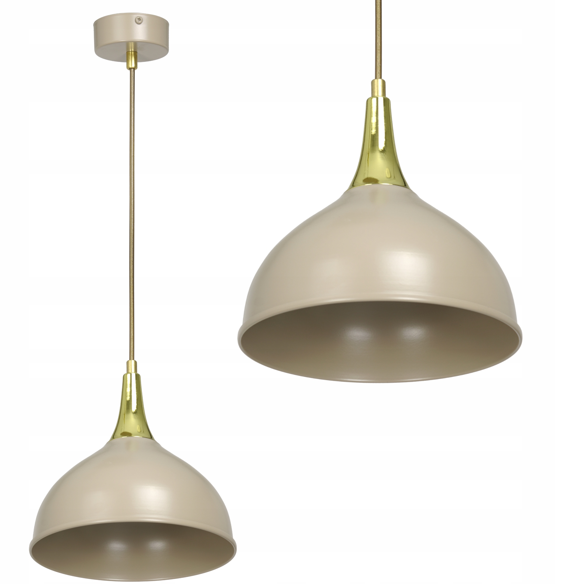 Závěsné Stropní Svítidlo Kov 1-BOD E27 Loft Kašmír Zlatý Nad Ostrovem Polsko