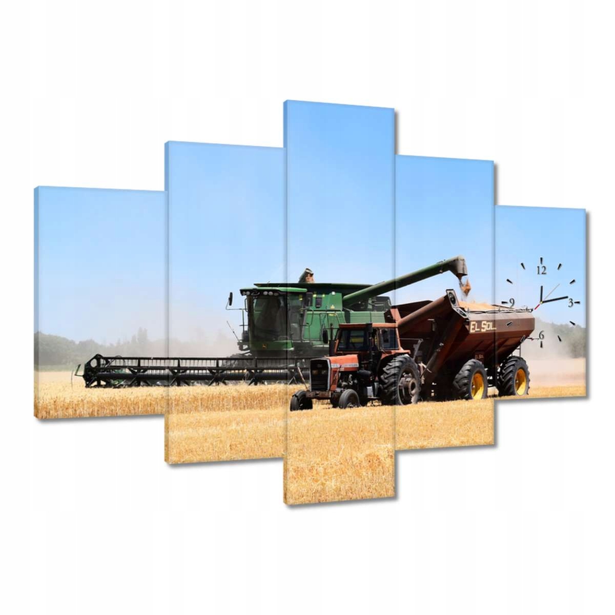 Hodiny 150x105 Kombajn počas žatvy