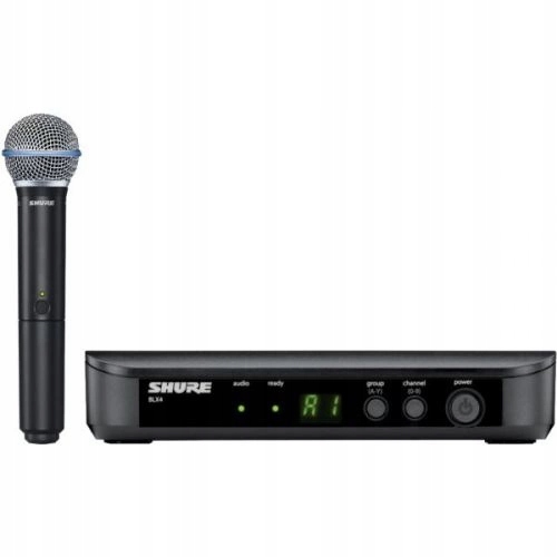 Bezdrôtový Mikrofón Shure BLX24 B58 S Superkardioidným Dosahom 100 M
