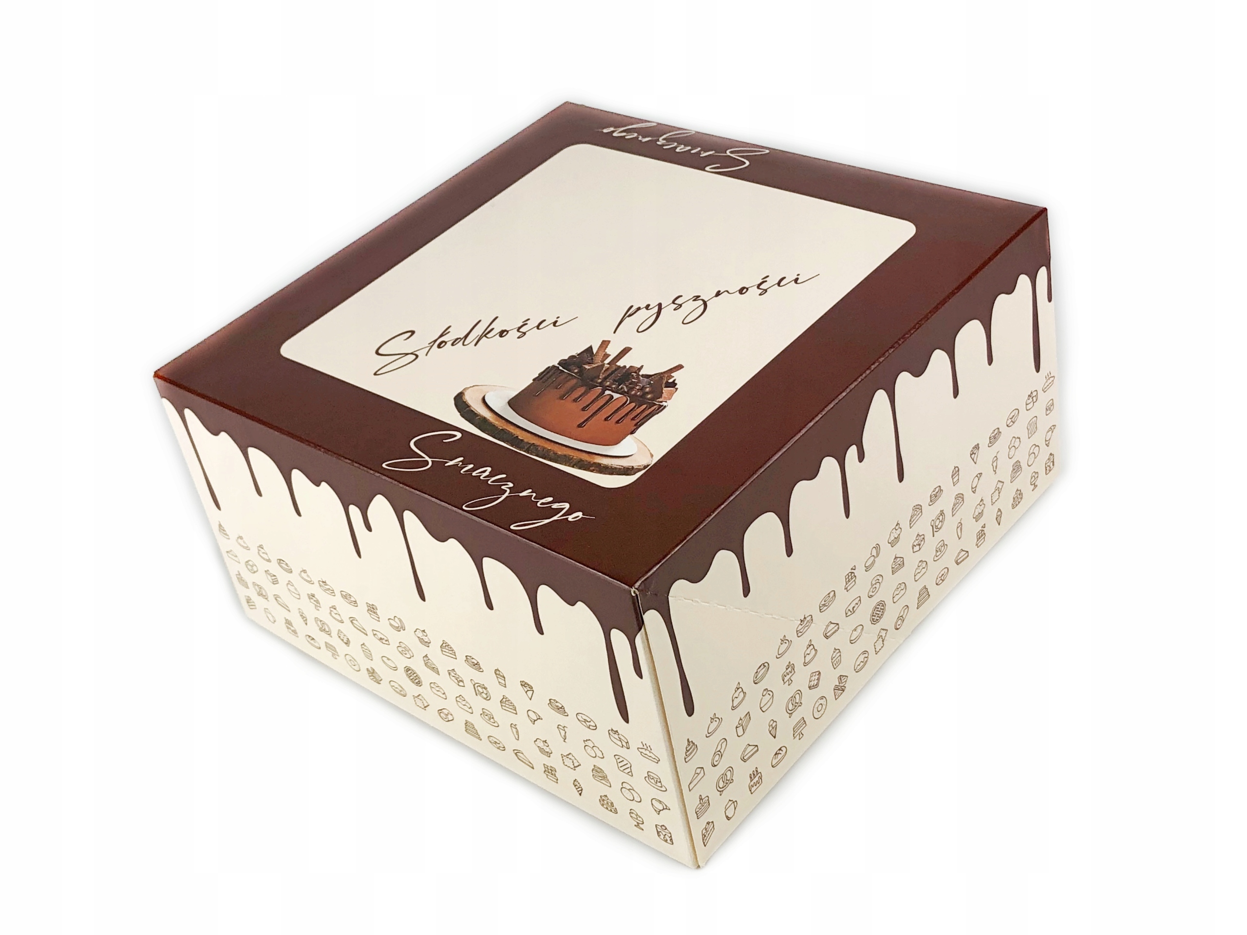

Karton Pudełko Na Tort Ciasto Ornament 19x19 10szt