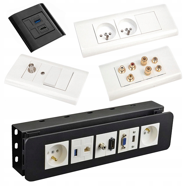 Puszka instalacyjna MEDIABOX natynkowa 3-komorowa Szerokość 83 mm