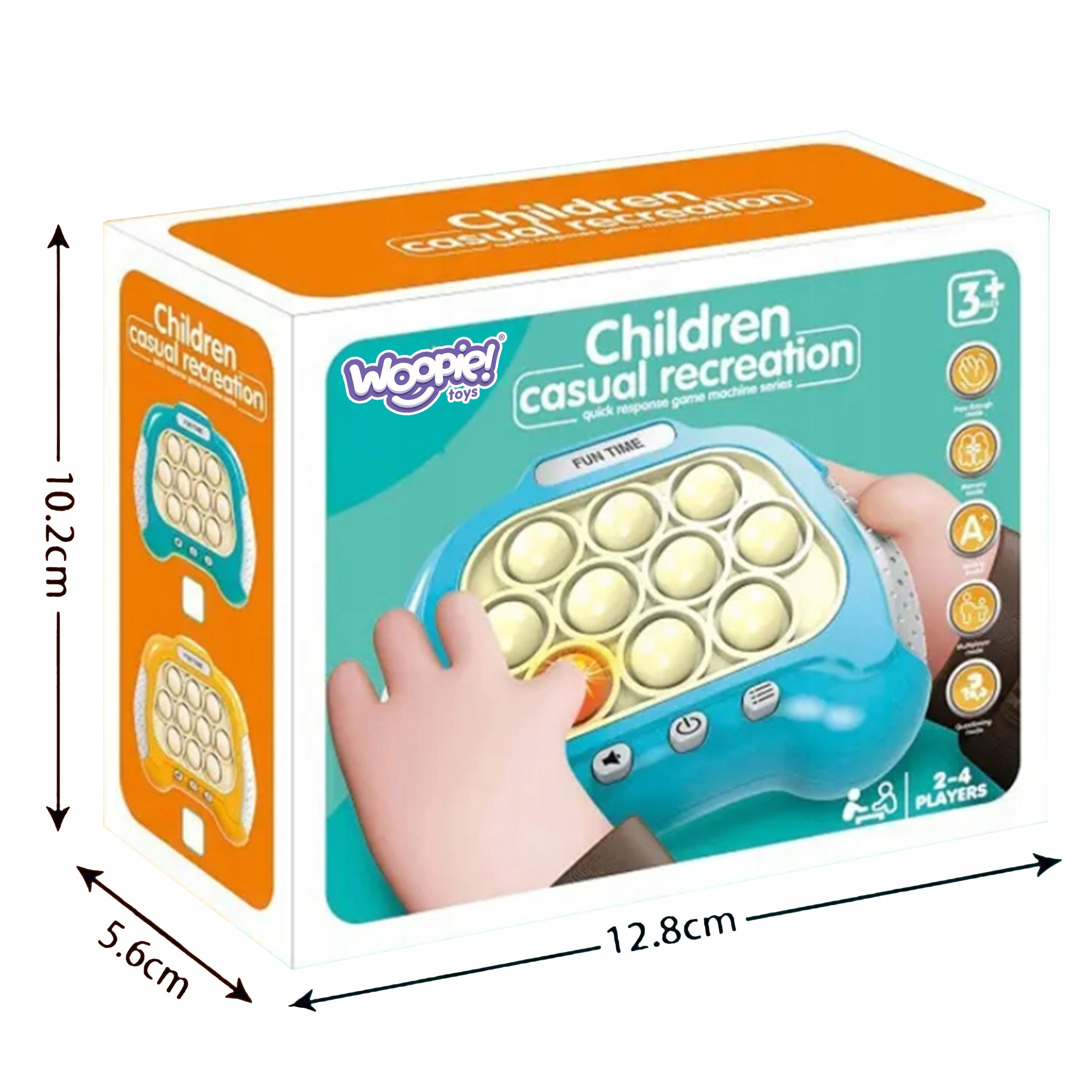 GRA POP IT ELEKTRYCZNA ANTYSTRESOWA ZRĘCZNOŚCIOWA NIEBIESKA GNIOTEK WOOPIE Płeć chłopcy dziewczynki