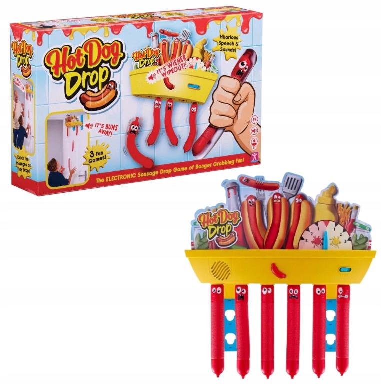 Hot Dog Drop Elektroniczna Imprezowa Gra Rodzinna Łapanie Hot Dogów 08466