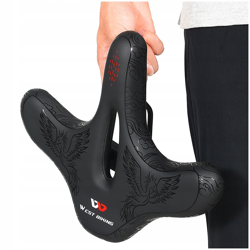 SIODEŁKO ROWEROWE SPORTOWE WYGODNE MIĘKKIE Szerokość 330 mm