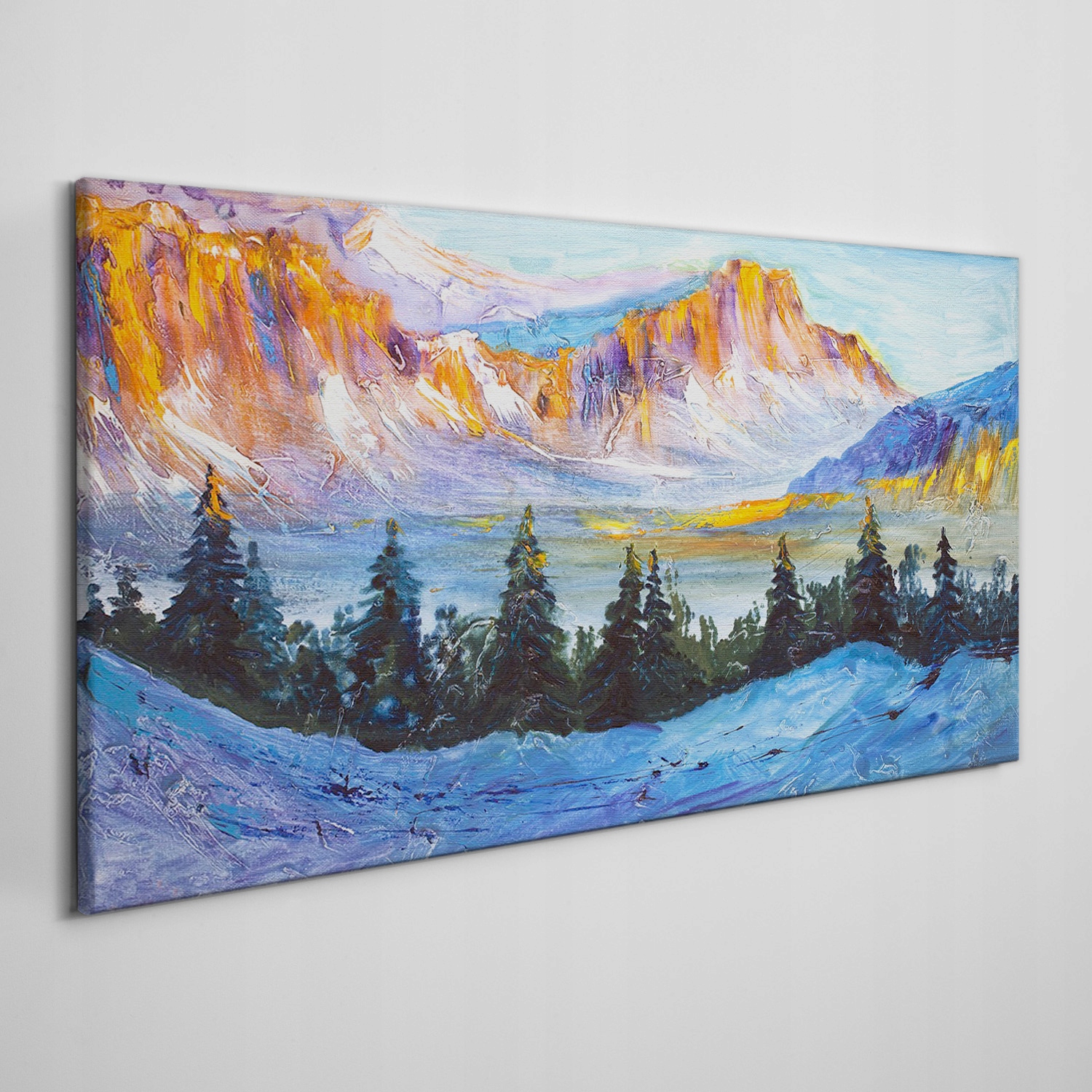 

Obraz na płótnie Zima śnieg drzewa góry 140x70 cm