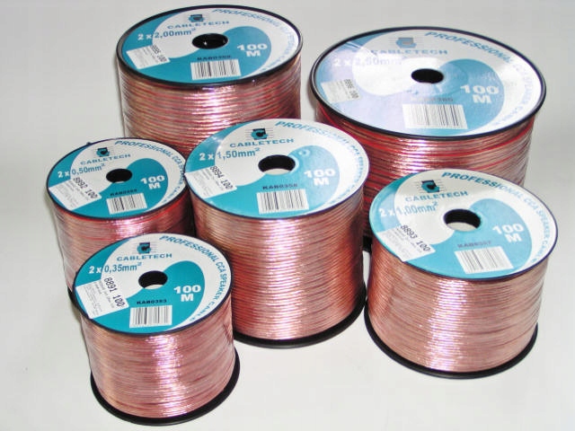 Reproduktorový kabel 2x0.5 mm? Cca 100 m