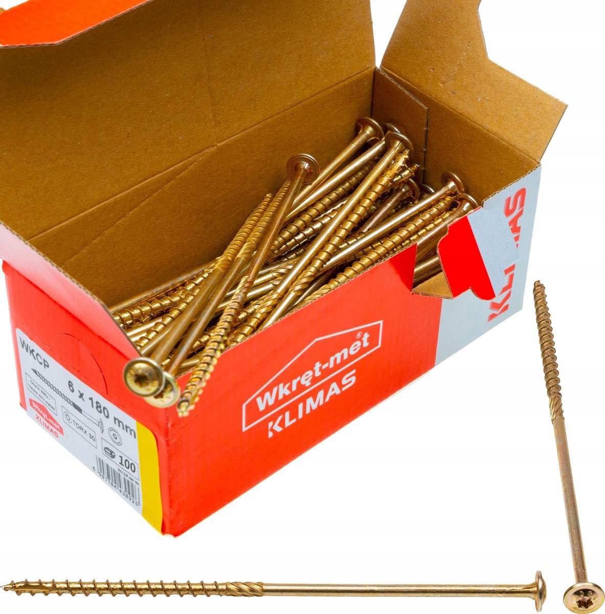 

Wkręty ciesielskie talerzowe Tx 6x180 drewn 100szt