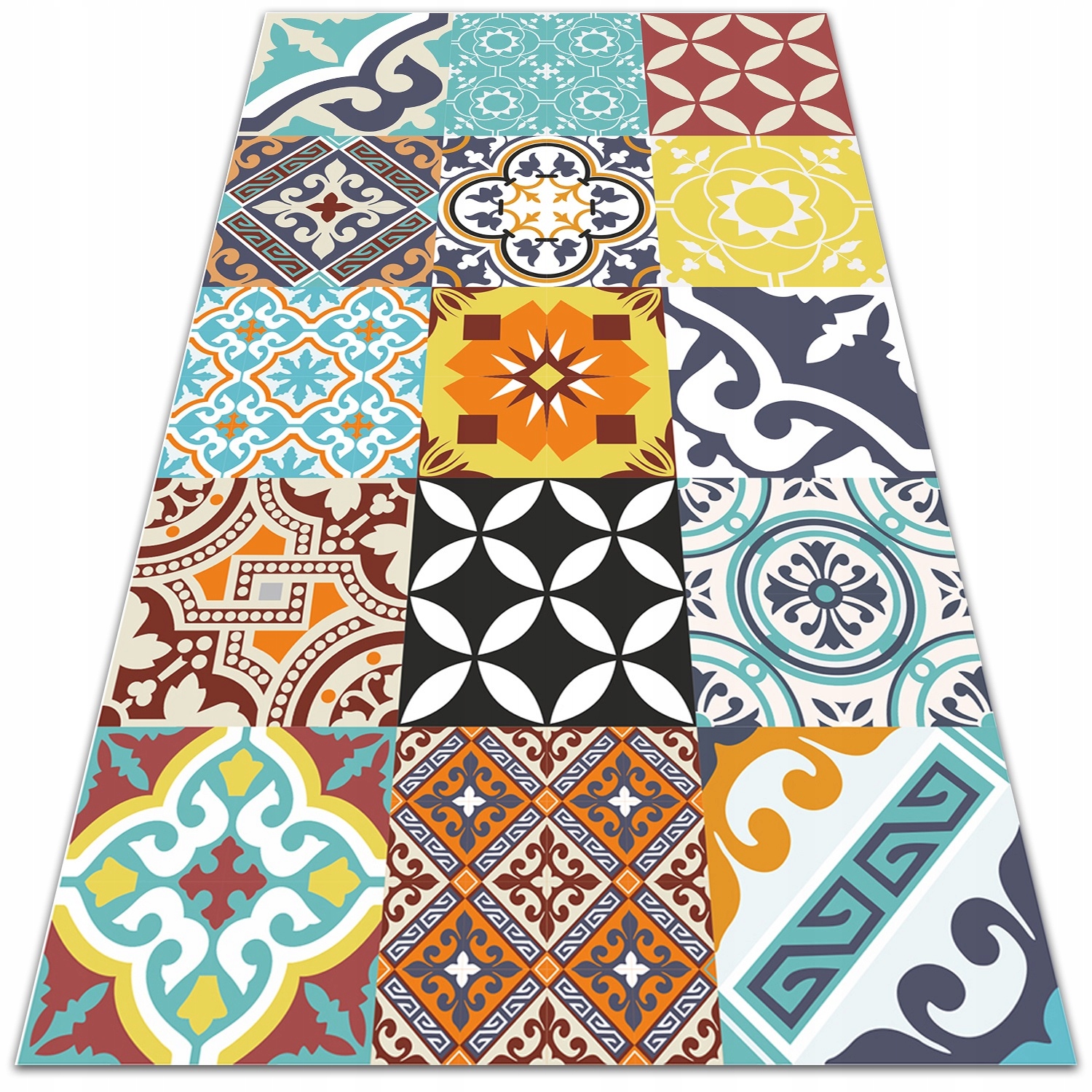 

Dywan na patio taras Mix kolorowych wzorów 100x150