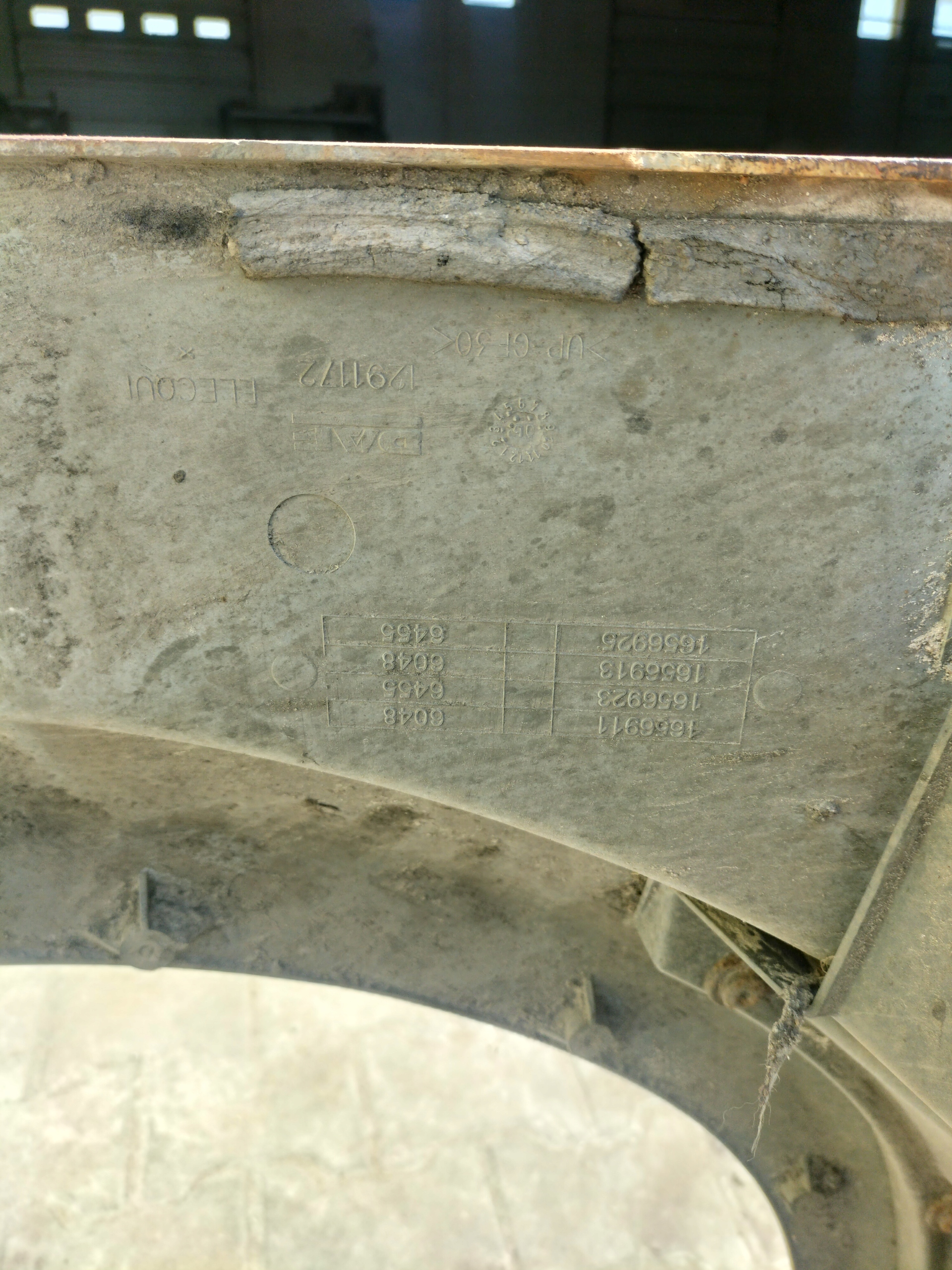 cover STOPNIA cabs DAF XF95 upper left 1291172