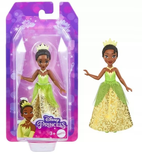 MATTEL BÁBIKA DISNEY PRINCESS TIANA malá bábika.