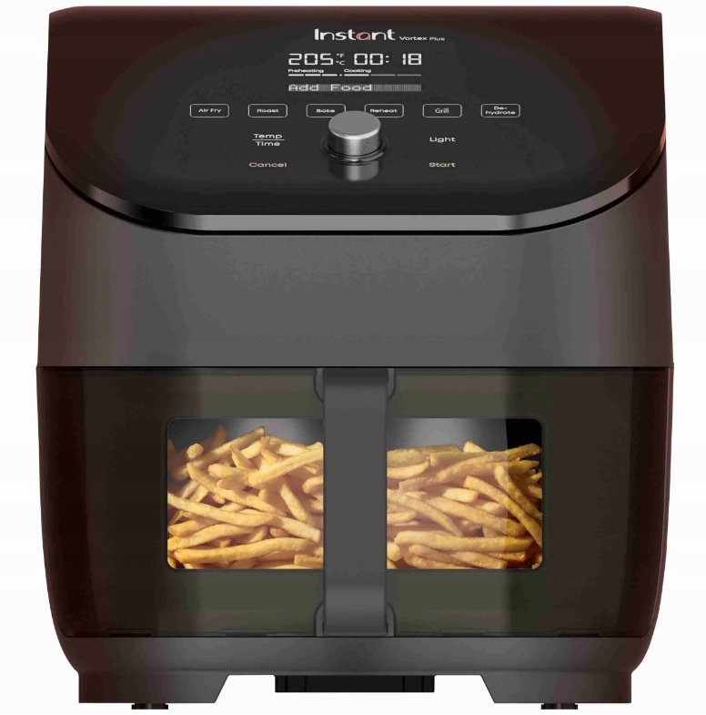 Instant Vortex Plus Clear Cook Air Fryer čierna beztuková fritéza