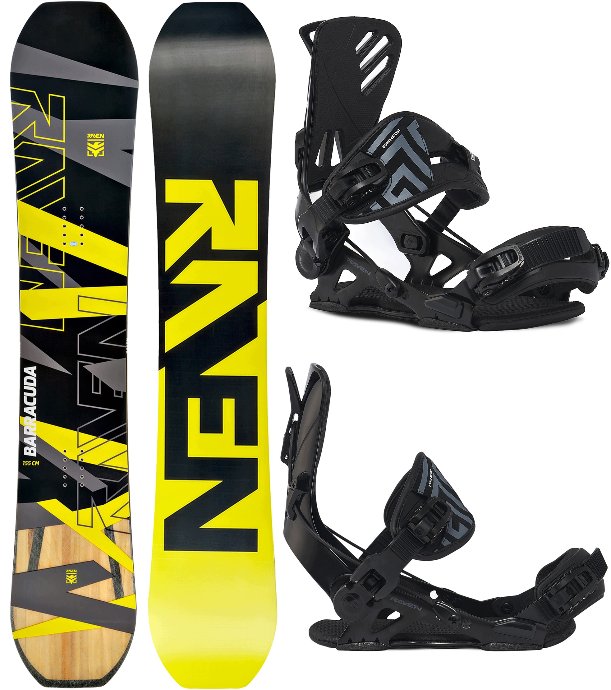Snowboard Raven Barracuda Carbon Lime 155cm wiązania Raven Pro Gt Alu L